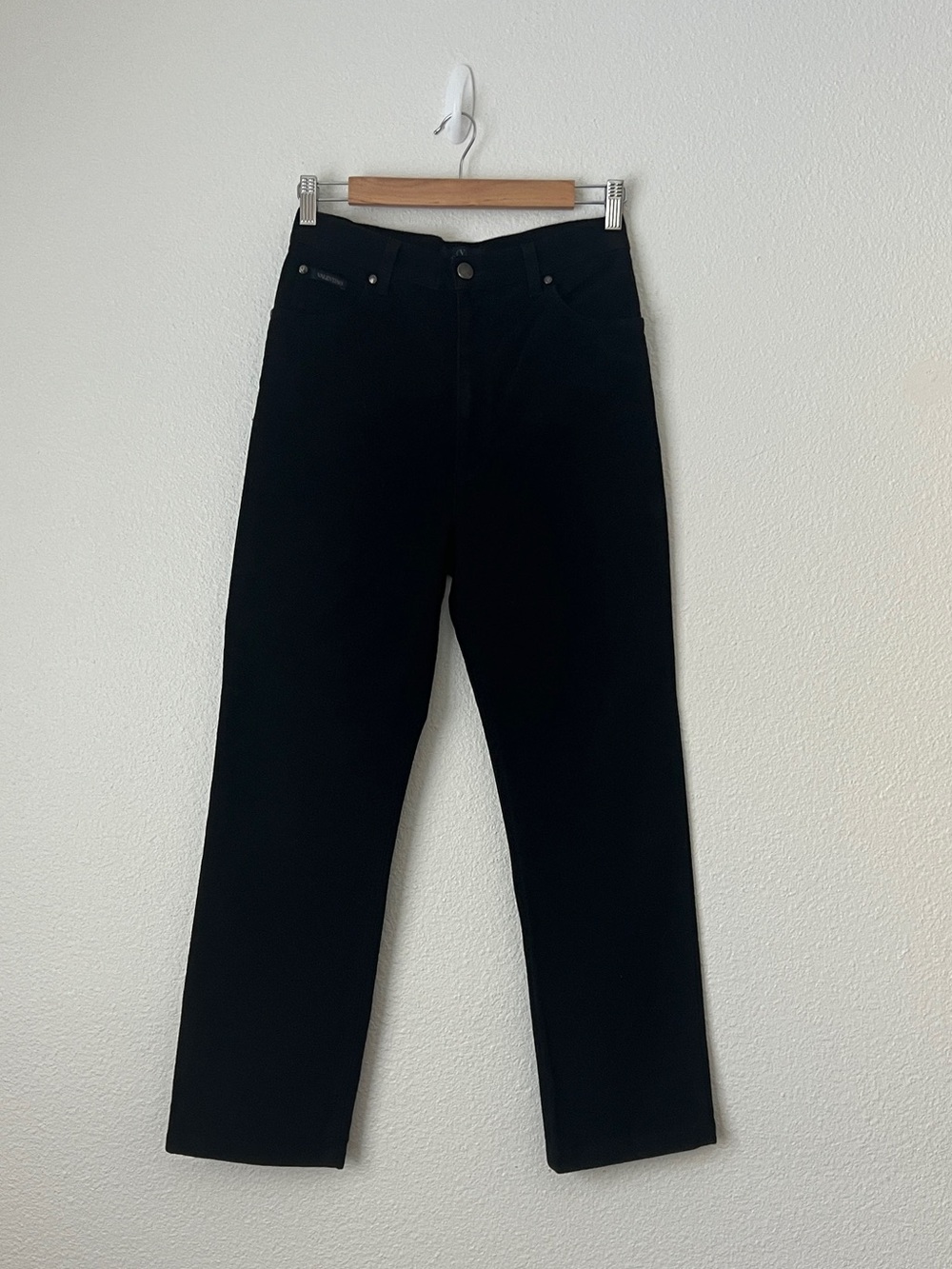 Vintage Valentino Jeans Black High Rise Straight Leg Denim Made in Italy 30
